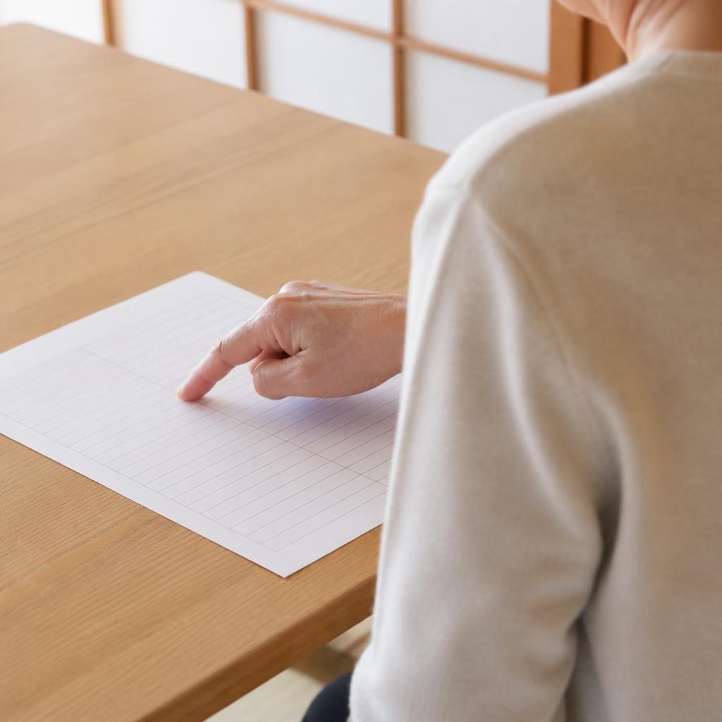施設の料金表のうち内訳の欄を指で確認している手元のイメージ